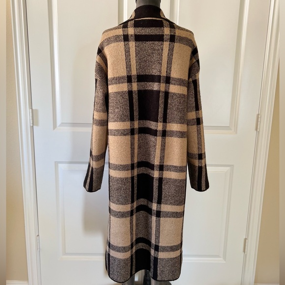Liz Claiborne Plaid Longline Coatigan Sweater Coat NWT Size M - Picture 2 of 10